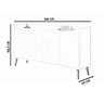 Buffet Aparador Retrô Delux Branco Gloss - 6