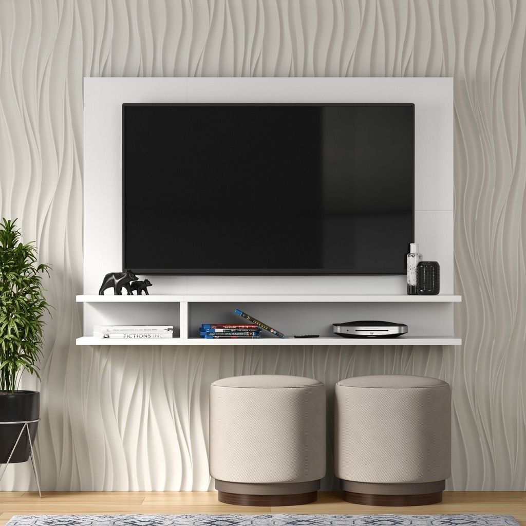 Suporte Painel Pra Tv 50 Polegadas Sala/Quarto Smart Plus MILÃO - Varias Cores:Branco