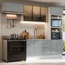 Ver imagem 1 de Armário de Cozinha Completa 270 cm Branco/Cinza Lux Madesa 08