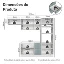 Ver imagem 3 de Armário de Cozinha Completa 270 cm Branco/Cinza Lux Madesa 08