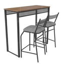 Ver imagem 3 de Kit 3 Banquetas Bancos Bistrô Alta para Cozinha Balcão Aço