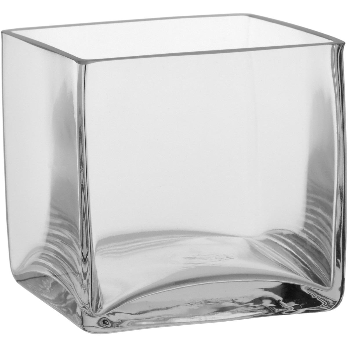 Vaso In Vetro Nero Quadrato Kim Di INNA-Glas | Decorazione Moderna 12x12x12 Cm | Vaso Cubetto Per Fiori E Piante