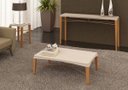 Ver imagem 2 de Mesa Centro Coral Natural/off White Brilho/cobre Rudnick