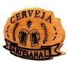 Placa Cerveja Artesanal Rústica Em Madeira Maciça Entalhada - madeira - 4