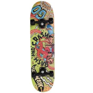 Skate Hot Wheels C/ Acessorios de Segurança Verde e Preto Fun F0010-6