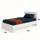 Ver imagem 2 de Cama Solteiro Amanda MDF Branco Lucky Store