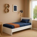 Ver imagem 1 de Cama Solteiro Amanda MDF Branco Lucky Store