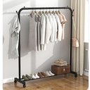 Ver imagem 2 de Arara de Roupas com Sapateira Cabideiro Gigante Tubos de Aço com Pintura Eletrostática Preto
