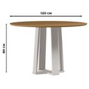 Ver imagem 2 de Mesa de Jantar 120 Cm Isabela sem Vidro Off White Ype – New Ceval