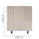 Ver imagem 3 de Cabeceira Estofada Grécia 100CM Solteiro Courino Bege - D A DECOR