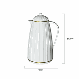 Garrafa Térmica de Plástico Carrossel Branca 1l - Wolff - 9