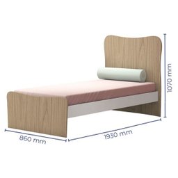 Cama Solteiro Amore Carvalho Toq Branco 85543 Qmovi - 3 Cama Solteiro Amore Carvalho Toq Branco 85543 Qmovi - 3