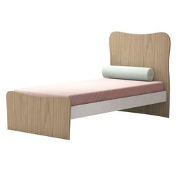 Cama Solteiro Amore Carvalho Toq Branco 85543 Qmovi - 2 Cama Solteiro Amore Carvalho Toq Branco 85543 Qmovi - 2