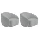 Ver imagem 1 de Kit 02 Poltronas Orgânica Luxo Recepção Amore Bouclé - Adj Decor
