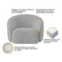 Ver imagem 4 de Kit 02 Poltronas Orgânica Luxo Recepção Amore Bouclé - Adj Decor
