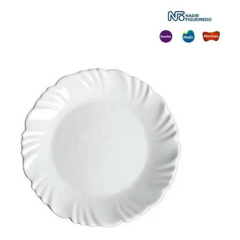 Kit 12 Pratos de Sobremesa Duralex Opaline Pétala - Nadir