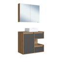 Ver imagem 2 de Gabinete de Banheiro Suspenso 80cm com Espelheira com Cuba Sofia