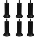 Ver imagem 1 de 6 Pés Cama Box e Cabeceira Universal Castor Gazin Ortobom Pe de 13cm Preto