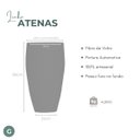 Ver imagem 3 de Vaso de Fibra de Vidro Atenas g 90cm Grande Bronze Fosco