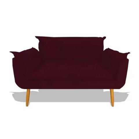 Namoradeira Decorativa Opala Suede:bordo