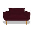 Ver imagem 1 de Namoradeira Decorativa Opala Suede:bordo