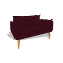 Ver imagem 2 de Namoradeira Decorativa Opala Suede:bordo