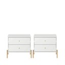 Ver imagem 1 de Conjunto 2 Mesas de Cabeceira com 2 Gavetas Jasper 64 cm