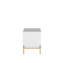 Ver imagem 7 de Conjunto 2 Mesas de Cabeceira com 2 Gavetas Jasper 64 cm - Branco c/ Dourado