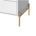 Ver imagem 4 de Conjunto 2 Mesas de Cabeceira com 2 Gavetas Jasper 64 cm - Branco c/ Dourado