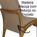 Ver imagem 3 de Cadeira de Jantar Estofada Madeira Maciça Marrom e Imbuia Karol
