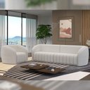 Ver imagem 3 de Kit Sofá 4 Lugares para Sala 252cm com 02 Poltronas Lazio M03 Bouclê Branco - Lyam Decor