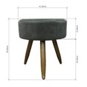 Ver imagem 2 de Puff Banqueta Redondo em Pés Palito B3 Móveis:ratã