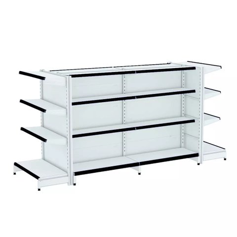 Gondola Centro 137 Fit Ate 2 Metros 2 Ponta Branco 24b Pe Preto