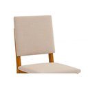 Ver imagem 4 de Conjunto: Mesa Sala Jantar Celeste c/ Tampo Madeirado c/ Vidro Curvo 120x90cm e 4 Cadeiras Talia