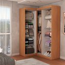Ver imagem 2 de Guarda-roupa Solteiro Modulado Odisseia 5 Portas 12 Prateleiras Cinamomo/off White - Panorama Móveis