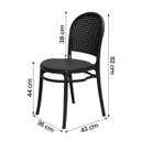 Ver imagem 4 de Kit 2 Cadeiras de Jantar Estilo Retrô Telinha em Plástico