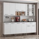 Ver imagem 2 de Armário de Cozinha Completa 12 Portas 1 Gaveta Bia MDP 180cm Branco Poliman Móveis