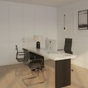 Ver imagem 1 de Kit 2 Cadeiras Office Giratória Sydney Fixa em Tela Especial Preta ou Cinza Braços Fixos - Fratini