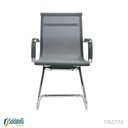Ver imagem 3 de Kit 2 Cadeiras Office Giratória Sydney Fixa em Tela Especial Preta ou Cinza Braços Fixos - Fratini