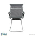 Ver imagem 5 de Kit 2 Cadeiras Office Giratória Sydney Fixa em Tela Especial Preta ou Cinza Braços Fixos - Fratini