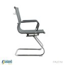 Ver imagem 4 de Kit 2 Cadeiras Office Giratória Sydney Fixa em Tela Especial Preta ou Cinza Braços Fixos - Fratini