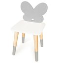 Ver imagem 4 de Cadeira Infantil de Madeira Borboletinha Kit Livro Educativo - Cinza