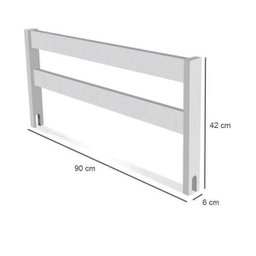 Grade de Proteção para Cama em Madeira Macica Branca Atraente Moveis - 2