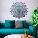 Ver imagem 1 de Adesivo de Parede New Mandala 19 Arte Destaque 0,90 X 0,90 Metros