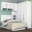 Ver imagem 1 de Jogo de Quarto Solteiro Modulado Modena CP13 Branco - Demóbile