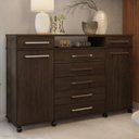 Ver imagem 1 de Cômoda London 7 Gavetas 2 Portas Café Touch - Demóbile