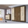 Guarda-roupa Casal San Lorenzo 8 Portas Castanho Avela Wood Moval - 4