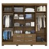 Guarda-roupa Casal San Lorenzo 8 Portas Castanho Avela Wood Moval - 2