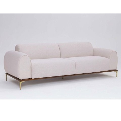 Sofá 3 Lugares Tóquio D07 230cm Lona Cru - D'Rossi