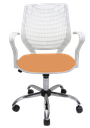 Ver imagem 2 de Cadeira Giratoria Delli - Laranja